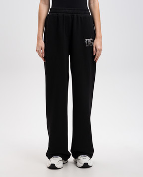 Dolce&Gabbana Чорні спортивні штани з логотипом DG FTC91ZGDCXW