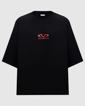 Vetements Черная футболка с принтом логотипа UA66TR600BR