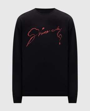 Givenchy Черный свитшот с принтом BM71MH3YPX