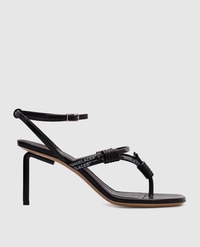 Off-White Чорні шкіряні босоніжки Allen OWIH05CS25LEA001