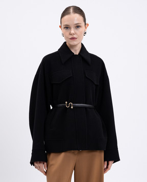 Max Mara Sportmax Черная куртка CANTORE из шерсти CANTORE