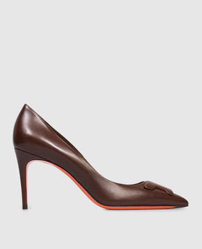 Santoni Коричневые кожаные туфли WDID71207HI2TSZA
