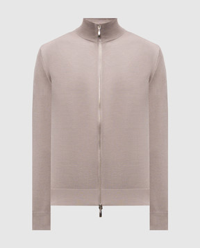 Doriani Cashmere Бежевий кардиган з вовни, шовку і кашеміру 18399B79