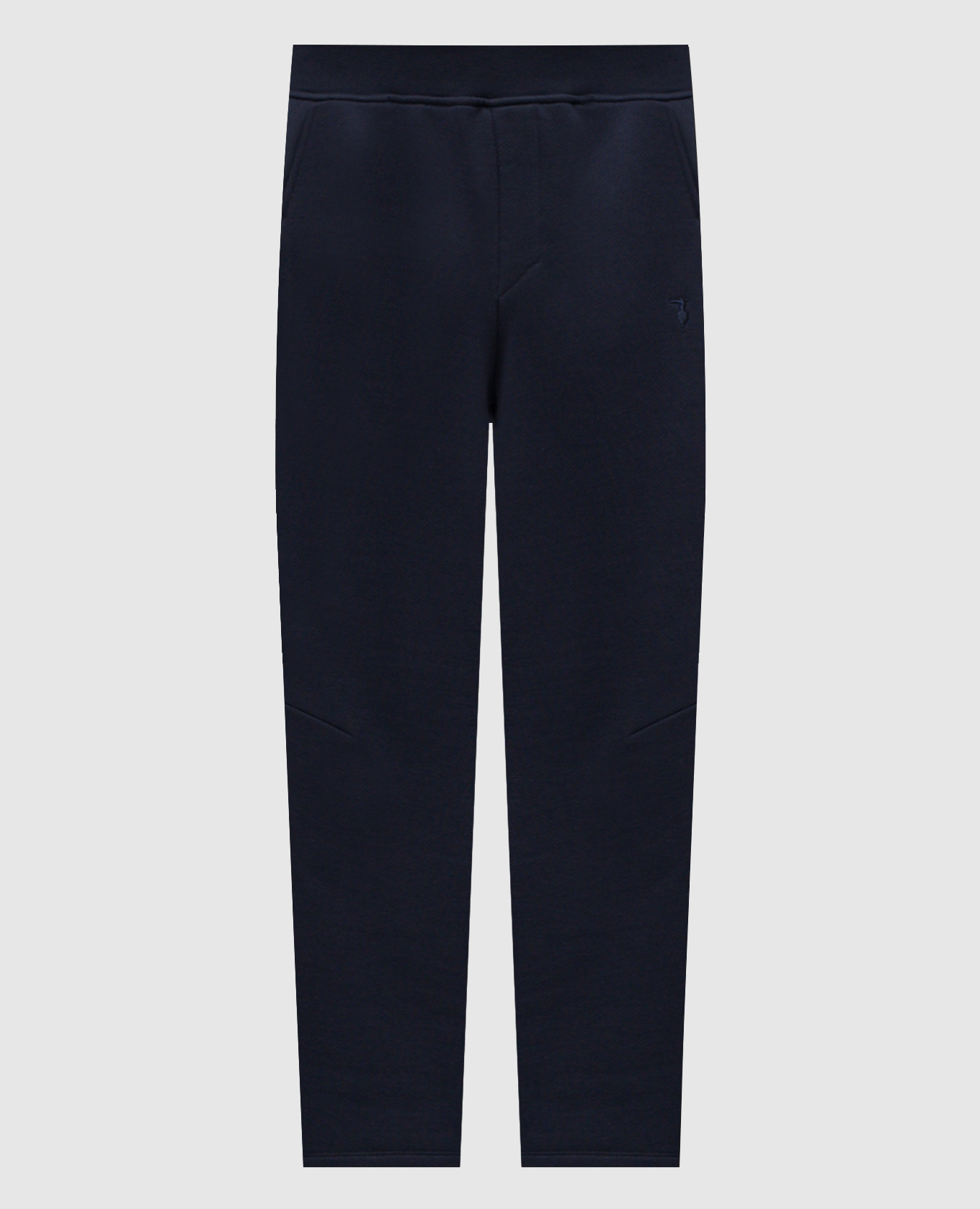 Синие спортивные брюки с эмблемой