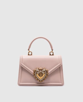 Dolce&Gabbana Розовая кожаная сумка-мини Devotion BB6711AV893