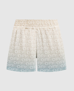 Off-White Бежевые шорты с логотипом 2CB05AT25JER001