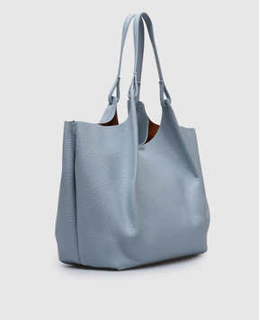 Gianni Chiarini Блакитна шкіряна сумка Dua з логотипом BS9720RNGDBL