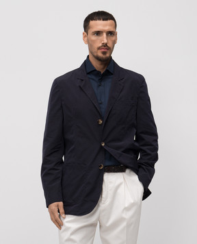 Brunello Cucinelli Синій блейзер MD4796528