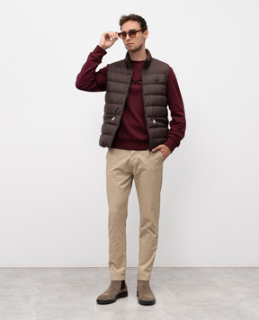 Moncler Коричневий пуховий жилет Treompan K20911A00128549SK