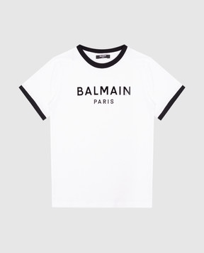 Balmain Детская футболка с логотипом BW8Q31Z0082410