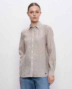 Max Mara Weekend Рубашка JOSEF из льна в полоску JOSEF