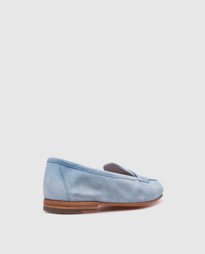 Santoni Блакитні замшеві лофери WUNY71031SA4SAEA