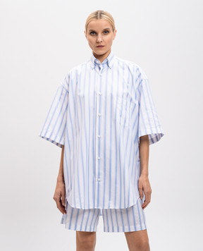 Vetements Біла сорочка в смужку з візерунком логотипа UA66SH420Lw