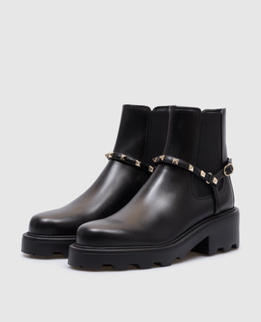 Valentino Чени кожаные челси ROCKSTUD 5W0S0KU2AWE