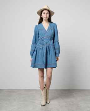 Twinset Синя сукня з мереживом 241TP2690