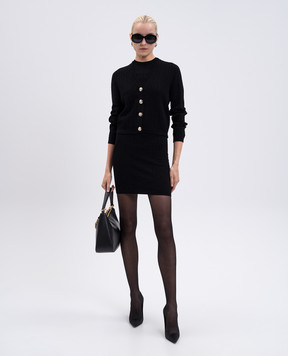 Balmain Чорний кардиган у візерунок монограми FF1KL162KI63