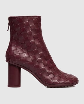 Bottega Veneta Бордові шкіряні ботильйони Atomic 811087V2ED0