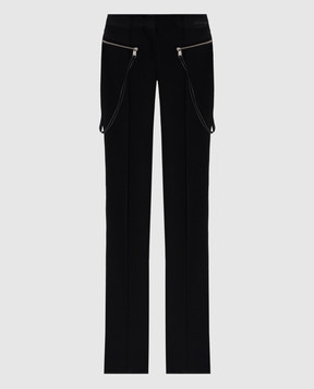Off-White Черные брюки клеш с логотипом OWCA18CS25JER002