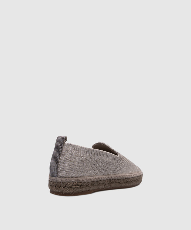 Brunello Cucinelli Сірі еспадрильї з люрексом MZ34G2696 зображення 3
