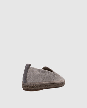 Brunello Cucinelli Сірі еспадрильї з люрексом MZ34G2696