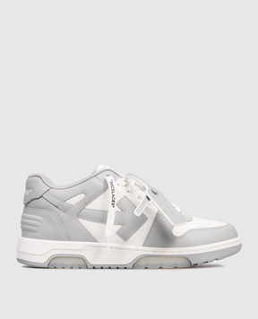 Off-White Сірі шкіряні кросівки Out Of Office M189C9L007