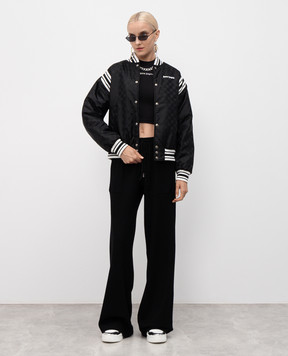 Palm Angels Чорний бомбер з логотипом PMEH037F25FAB001w