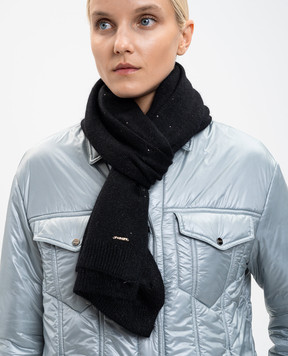Twinset Чорний шарф з ангорою з люрексом 252TA426A