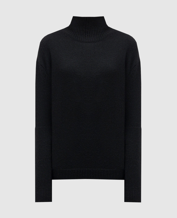 Черный свитер с шерстью и кашемиром