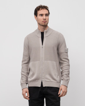 Stone Island Серый кардиган с кашемиром K1S155100002S00FA