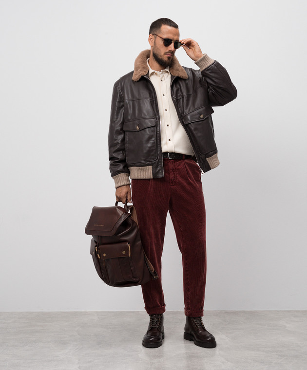 Brunello Cucinelli Белая рубашка из шерсти, кашемира и шелка M3600276 изображение 2