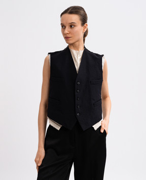 Maison Margiela Черный жилет из шерсти S50FB0110S53915
