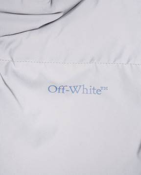 Off-White Детская серая куртка Bookish со светоотражающим эффектом и логотипом OBEJ002F24FAB001