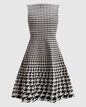 Christian Dior Сукня міді у візерунок pied-de-poule 214L01AM712