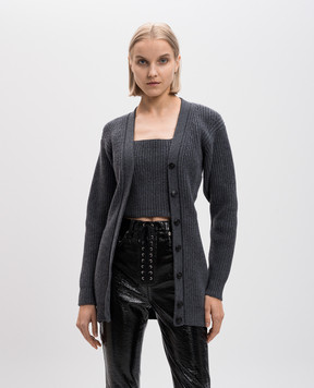 Alexander Wang Серый кардиган с шерстью 1KC4241004