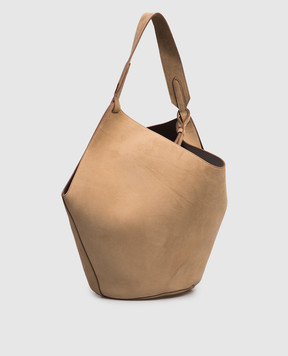 Khaite Бежева замшева сумка Lotus HAITEBAG
