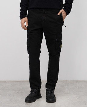 Stone Island Чорні карго з патчем логотипа K1S153100303S00WA