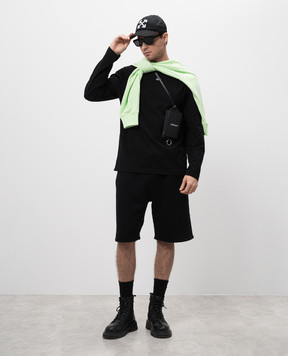 Off-White Черный лонгслив с принтом логотипа Arrow OMAB086S25JER003