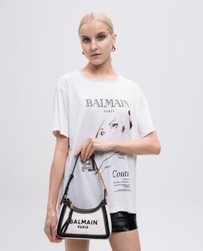 Balmain Бежевая сумка-хобо Raffia B-Army EN0BT743TRHS