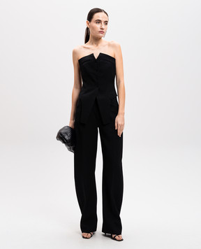 Alexander Wang Черный асимметричный жилет из шерсти 1WC1251979