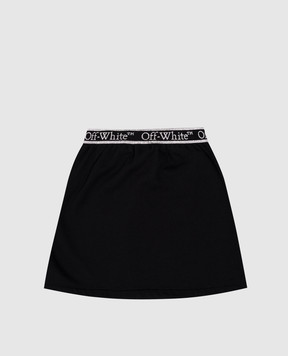 Off-White Детская черная юбка с узором логотипа OGCK001F24FLE002
