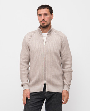 Brunello Cucinelli Бежевий кардиган з кашеміру M22700506