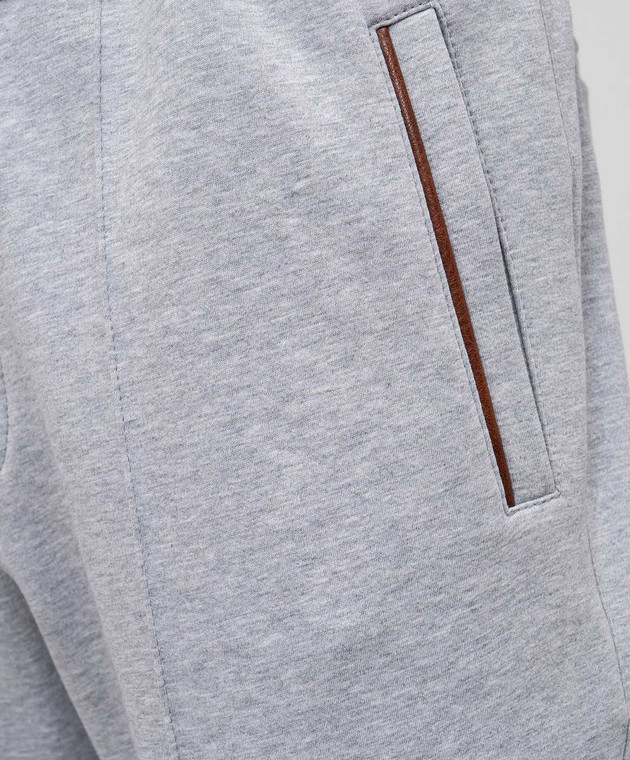 Brunello Cucinelli Сірі меланжеві джогери MW8633315G зображення 5