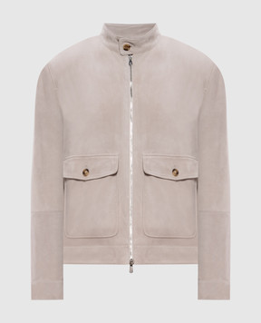 Brunello Cucinelli Бежевая замшевая куртка M0PCL2028