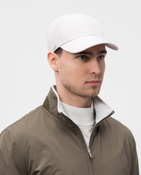 Enrico Mandelli Бежевая кепка с логотипом CAP401519V