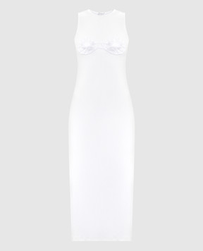 Magda Butrym Белое платье с аппликацией DRESS05125524