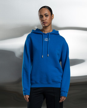 Off-White Синє худі з вишивкою OWBB035S24FLE003