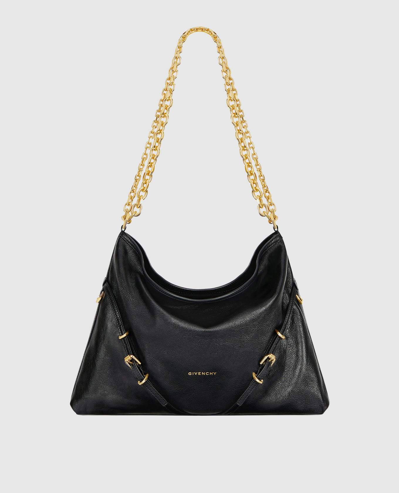 

Черная кожаная сумка Voyou Chain, Черный, Сумки через плечо