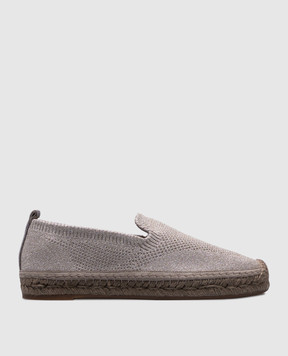 Brunello Cucinelli Сірі еспадрильї з люрексом MZ34G2696