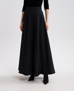 Balenciaga Черная юбка миди с шерстью 817638TKT28