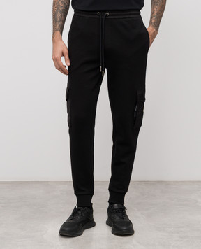 Moncler Чорні джогери з логотипом K20918H0002389A8F